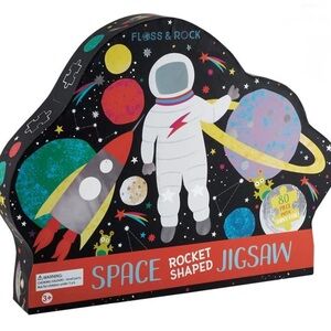 Space‎ Rocket Shaped Jigsaw Puzzle